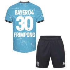 Bayer Leverkusen Jeremie Frimpong #30 Tredjedraktsett Barn 2023-24 Kortermet (+ korte bukser)